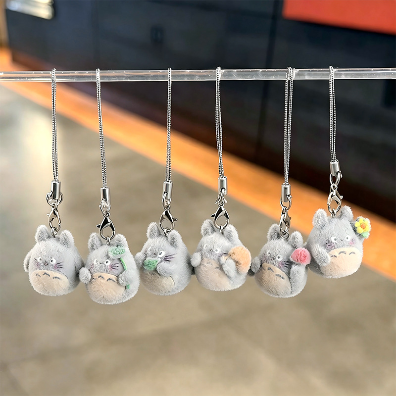 Mobile Electronics Gadgets - Flocked kleine pop hanger sleutelhanger schattige