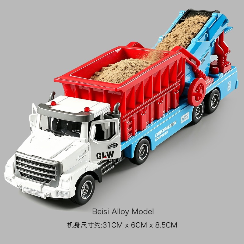 Electronic Gift - Elektrische zandtransportwagen met transportband en kiepbak,