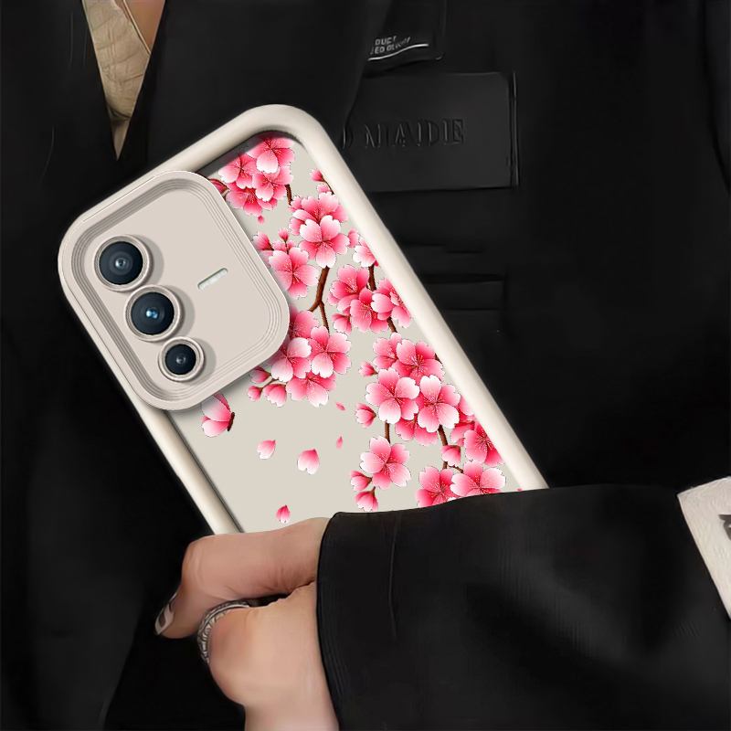 Roze telefoonhoesje met kersen - Vivo V40 recensie en prijs